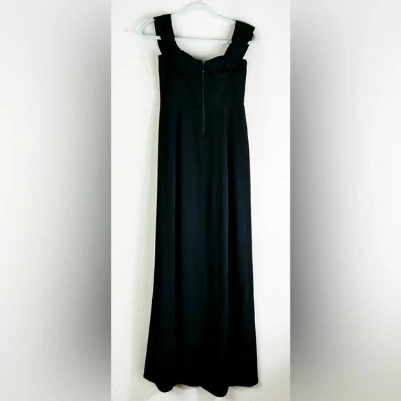 Show Me Your Mumu The Upton Off Shoulder Maxi Black Dress w/ side Slit size S - Picture 4 of 15